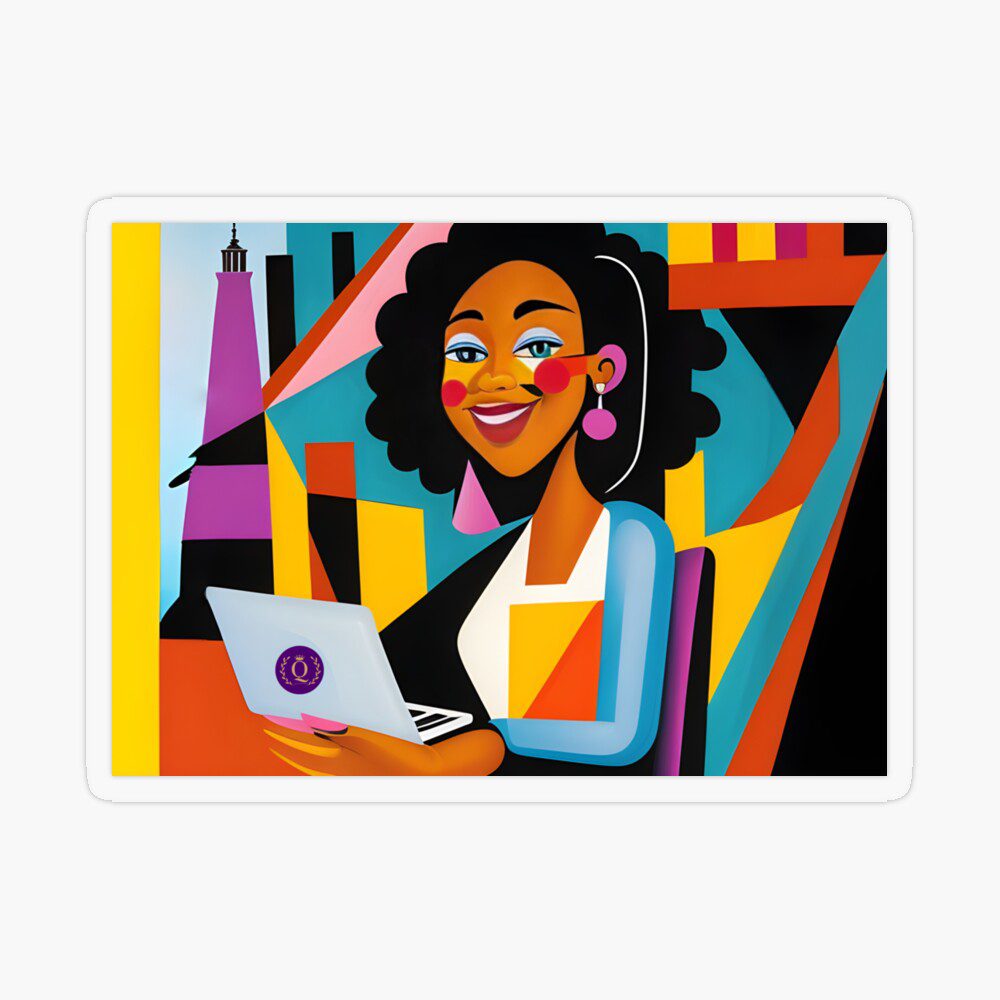 Black Tech Woman In NYC | Representation In Tech Matters | | Queens of Tech DEIB Design Collection-transparent-sticker